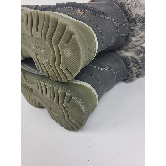 Santana Canada Milly Boots Waterproof Leather Faux fur Gray Size 8.5 - Picture 14 of 14
